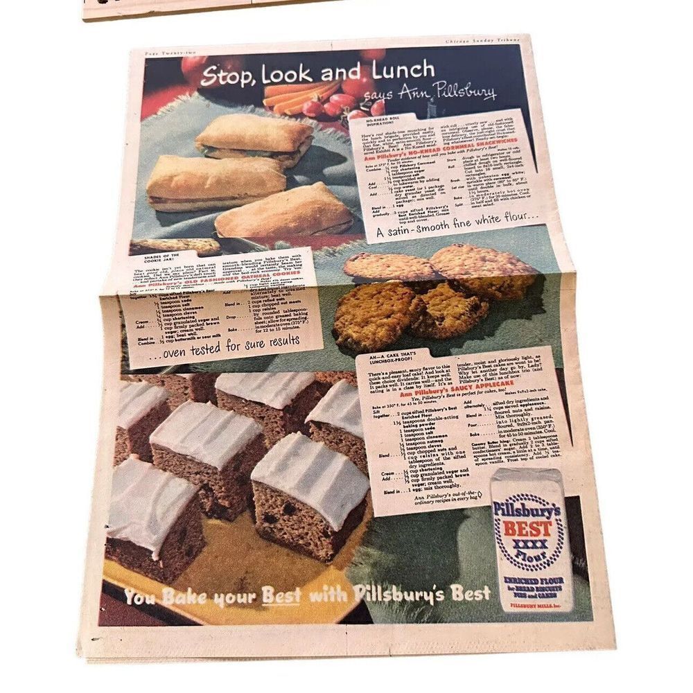RARE 1948 Bob Hope newspaper print ad chicago sunday tribune‎ Pillsbury AYDS